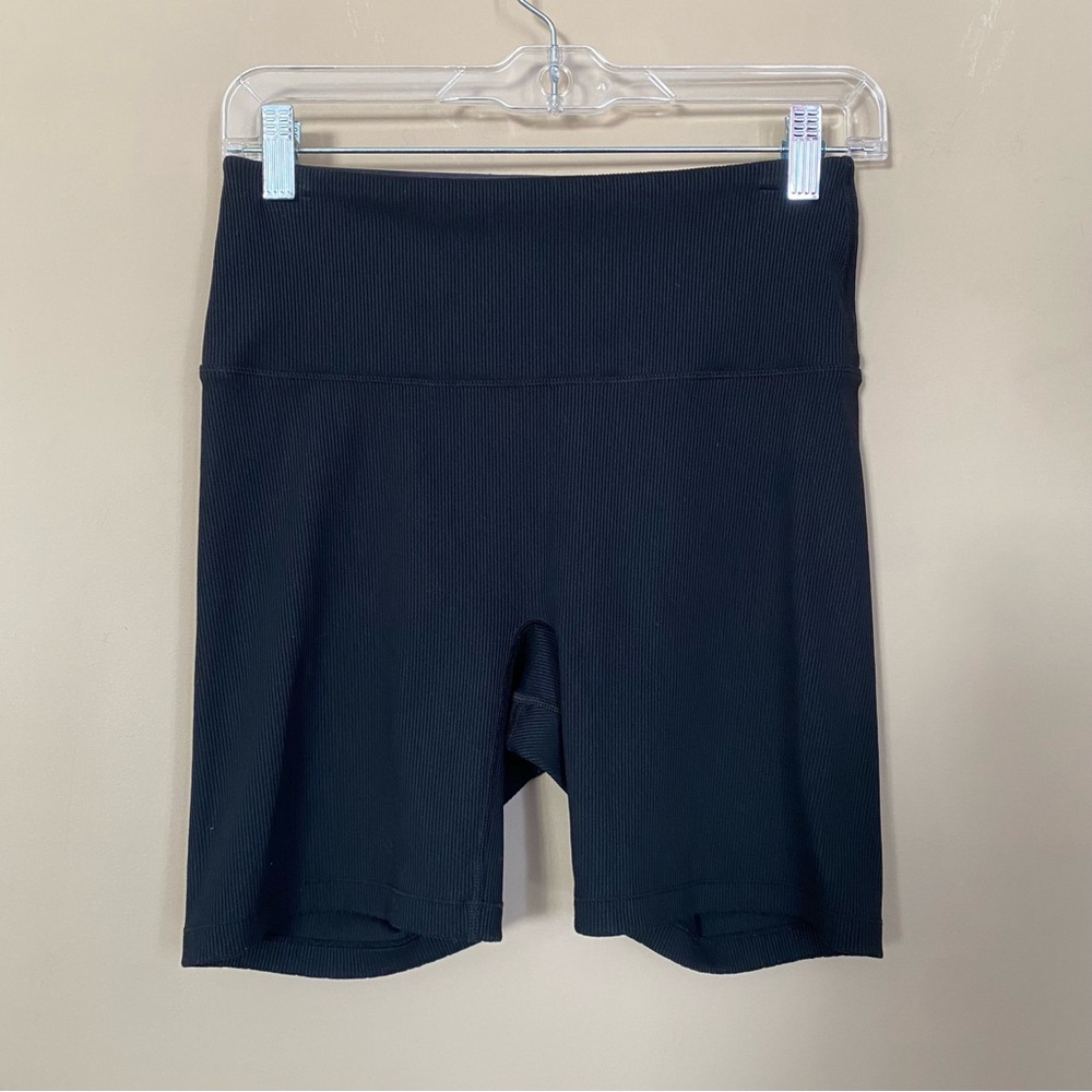 Solid & Striped Black Ribbed Shorts Blackout